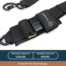 Load image into Gallery viewer, Seamander Marine Boat Trailer 2 inch Trailer Transom Tie-Down Straps, 1 Pair
