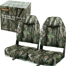 Load image into Gallery viewer, Seamander  Camouflage Heigh Back Fold Down Boat Seats (2 Seats)
