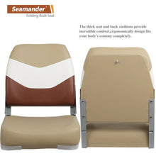 Load image into Gallery viewer, Seamander A Pair of New Low Back Folding Boat Seats (2 seats)