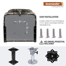 Load image into Gallery viewer, Seamander  Camouflage Low Back Fold Down Boat Seats (2 Seats)