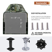 Load image into Gallery viewer, Seamander  Camouflage Heigh Back Fold Down Boat Seats (2 Seats)