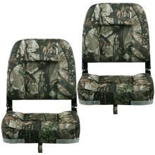 Load image into Gallery viewer, Seamander  Camouflage Low Back Fold Down Boat Seats (2 Seats)