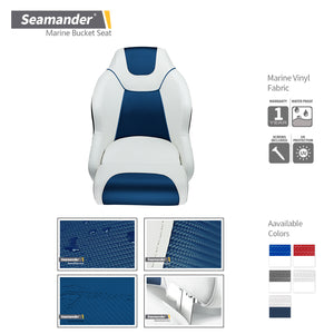 Seamander S1045 Series Premium Bucket Seat,Sport Flip Up Seat, 8 Colors Available