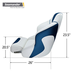 Seamander S1045 Series Premium Bucket Seat,Sport Flip Up Seat, 8 Colors Available