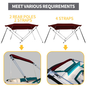 Seamander 4 Bow Bimini Tops,8 Sizes,9 Colors