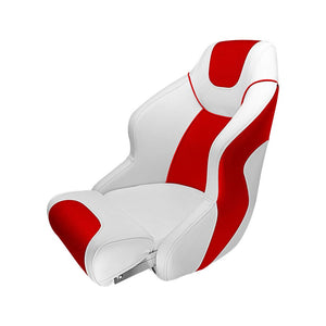 Seamander S1045 Series Premium Bucket Seat,Sport Flip Up Seat, Captain Seat, White