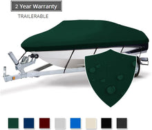 Load image into Gallery viewer, Seamander Trailerable Runabout Boat Cover Fit V-Hull Tri-Hull Fishing Ski Pro-Style Bass Boats, Full Size
