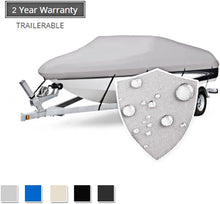 Load image into Gallery viewer, Seamander Trailerable Runabout Boat Cover Fit V-Hull Tri-Hull Fishing Ski Pro-Style Bass Boats, Full Size
