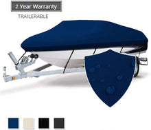 Load image into Gallery viewer, Seamander Trailerable Runabout Boat Cover Fit V-Hull Tri-Hull Fishing Ski Pro-Style Bass Boats, Full Size
