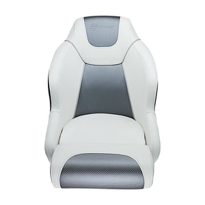 Seamander S1045 Series Premium Bucket Seat,Sport Flip Up Seat, Captain Seat, White