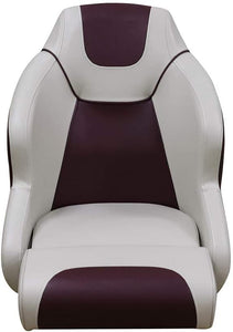 Seamander S1045 Series Premium Bucket Seat,Sport Flip Up Seat, Captain Seat, Ivory
