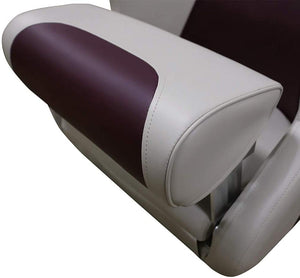 Seamander S1045 Series Premium Bucket Seat,Sport Flip Up Seat, Captain Seat, Ivory