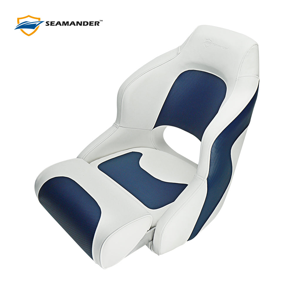 Seamander Captain Bucket Seat,Sport Flip Up Seat, White