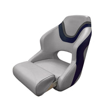 Load image into Gallery viewer, Seamander Captain Bucket Seat,Sport Flip Up Seat, Light Gray/Blue/Charcoal, Light grey/Burgundy/Charcoal
